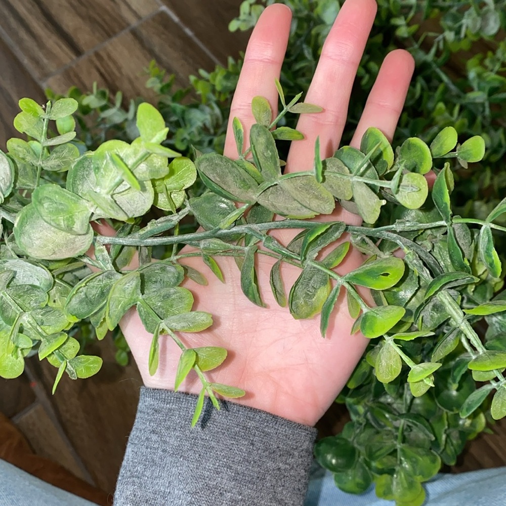 🪼2 5ft artificial frosted eucalyptus cinerea garland! - Picture 2 of 7